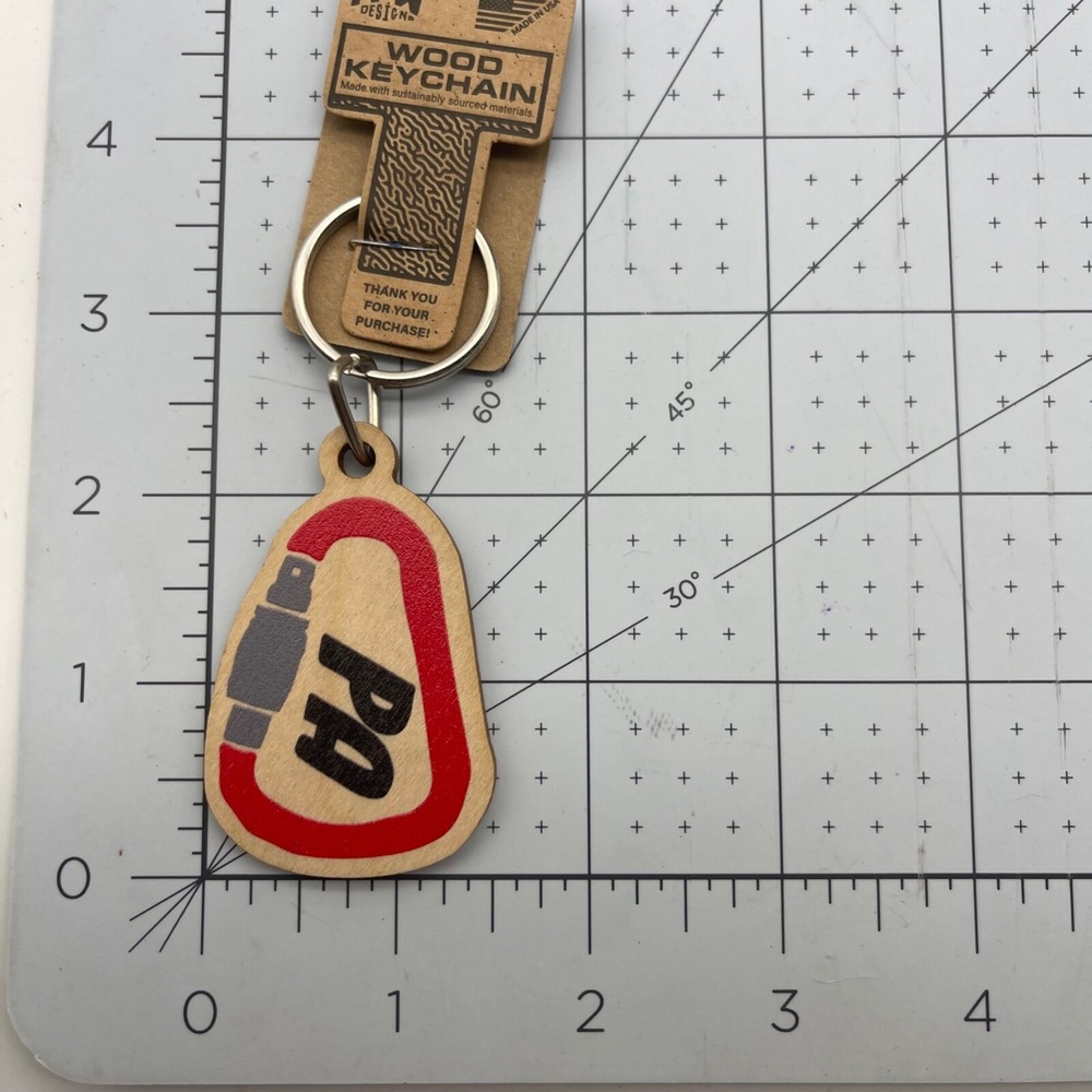 Metal and Wood Co Key‎ Chain Travel USA Pennsylvania PA Carabin Biner